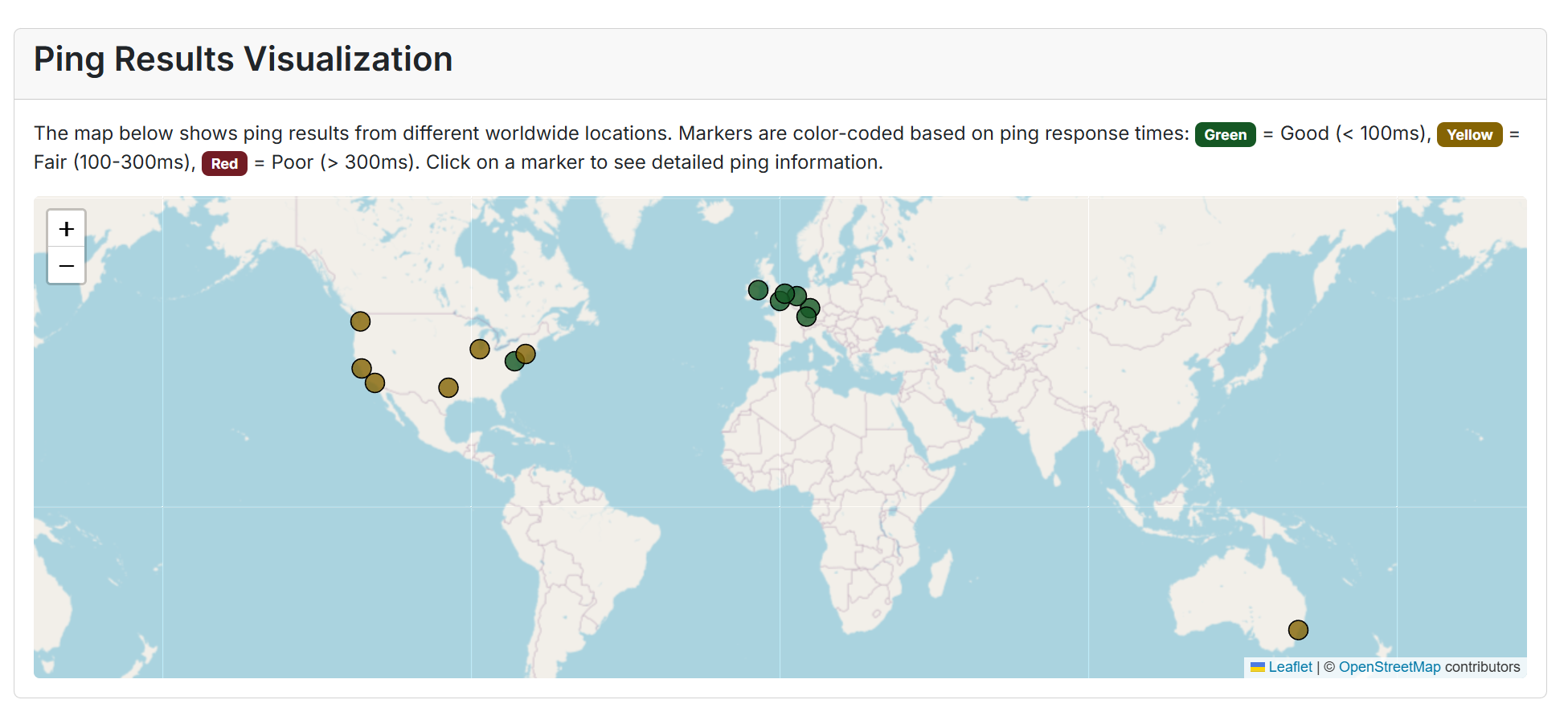 WorldWidePing Dashboard